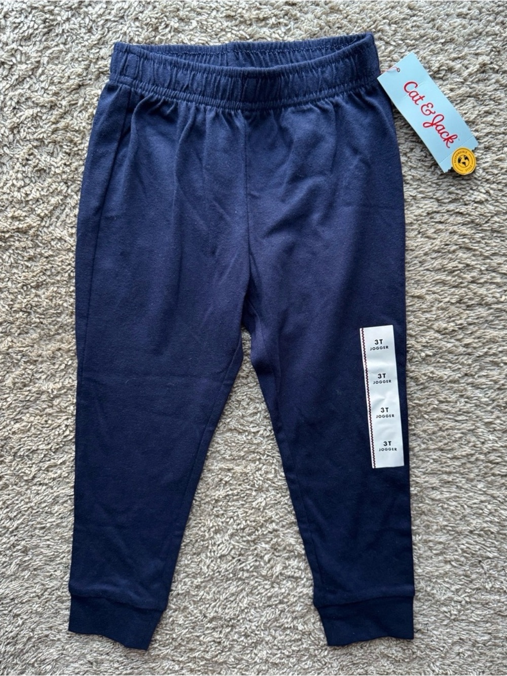 Cat & Jack Toddler Navy Jogger Sweatpants 3T NWT